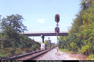 C&O Railway signal: WE Waynesboro (WAS)